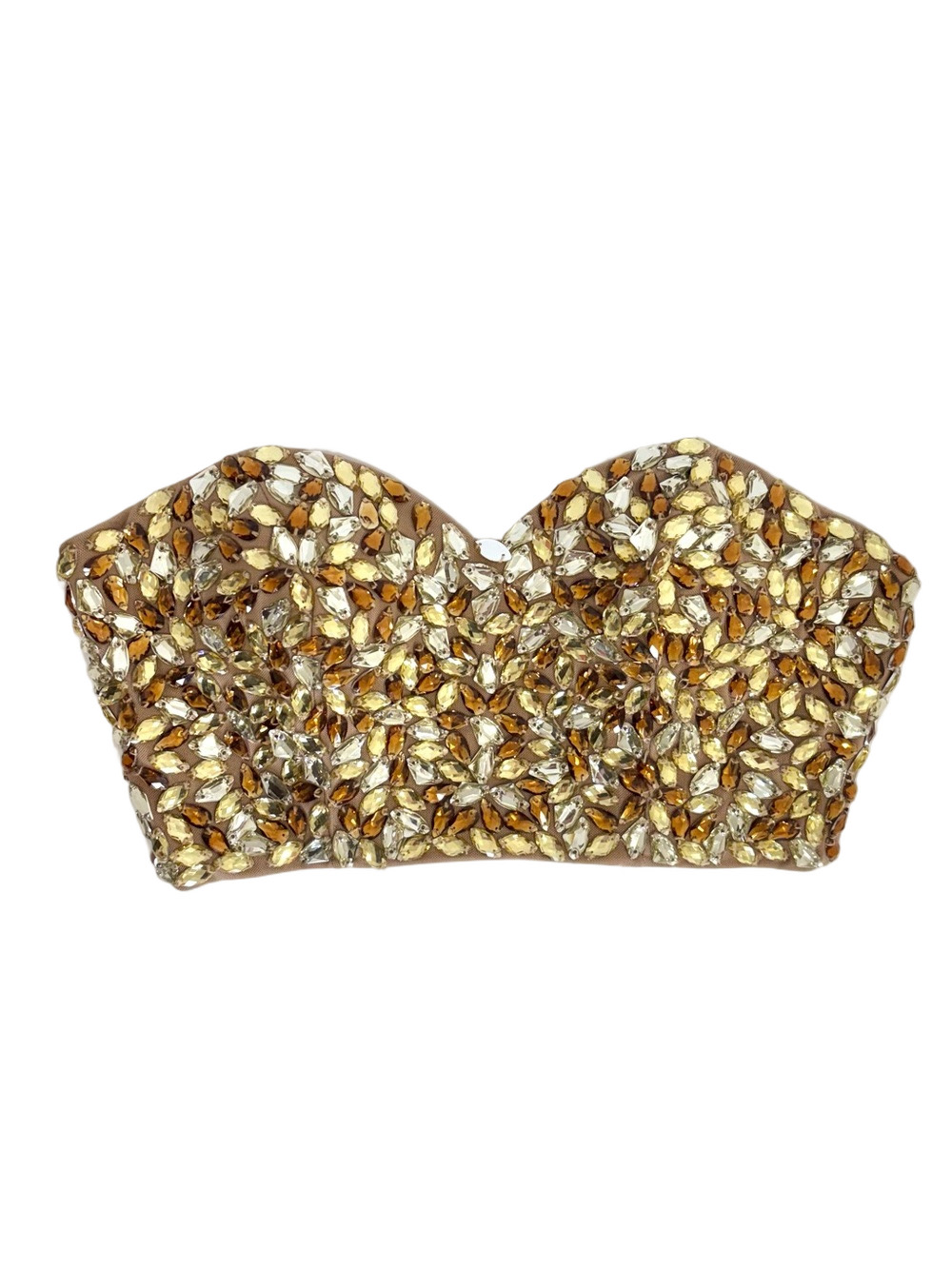Marciano golden rhinestone Selena bustier